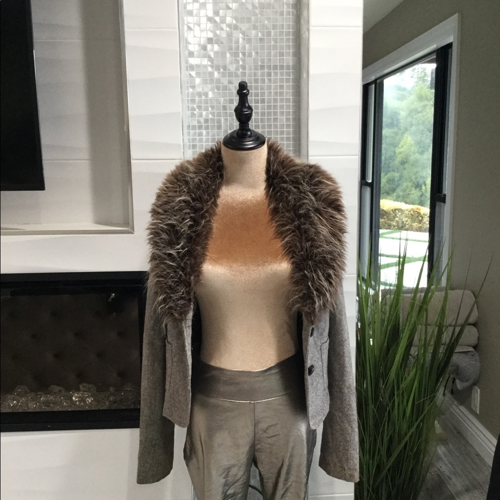 Fur collar blazer - Picture 6 of 9